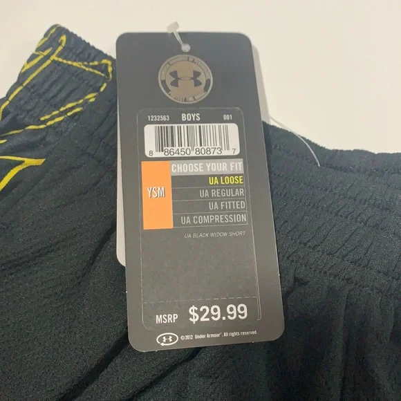 NWT Boys Under Armour Black Widow Shorts - Picture 3 of 8